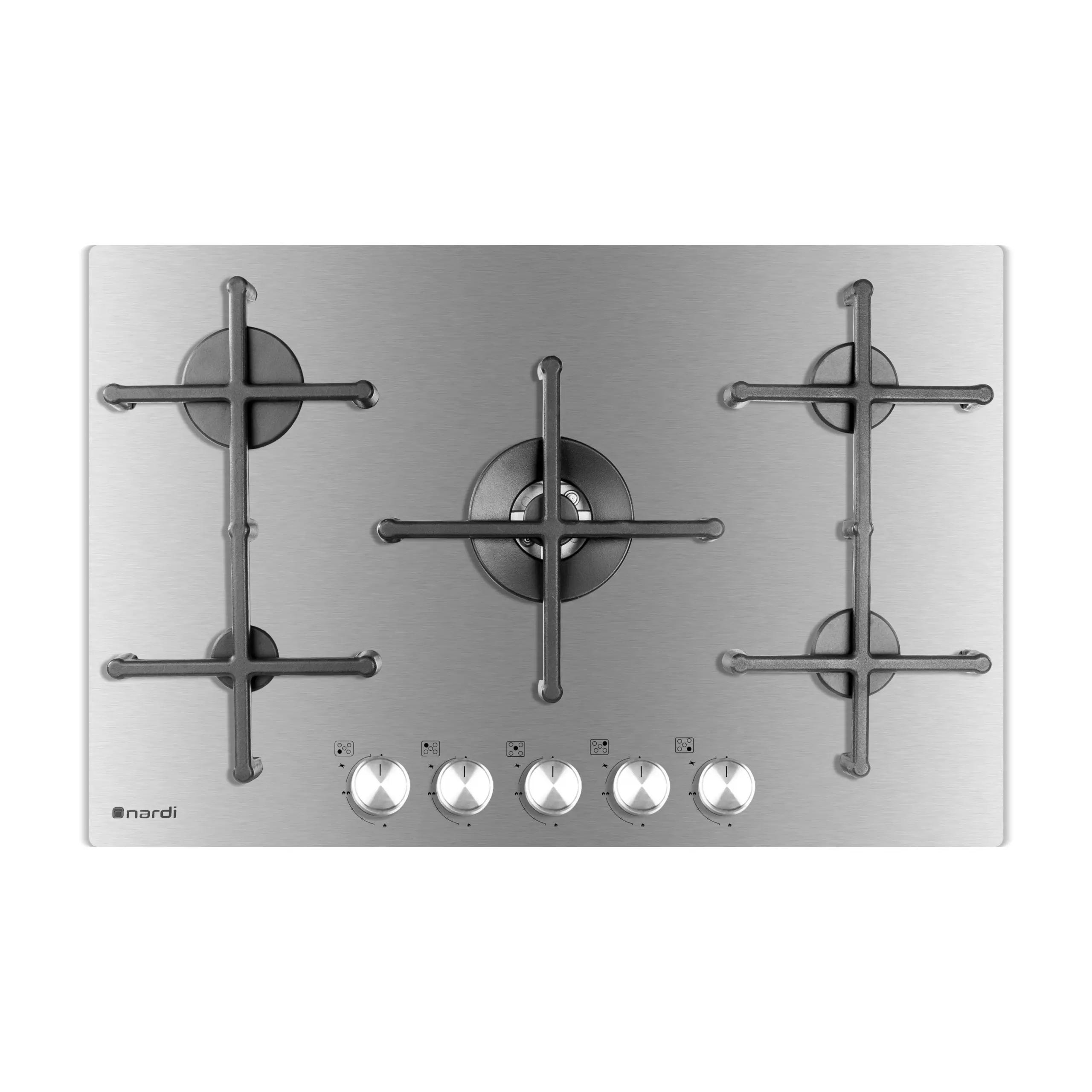 Plaque de Cuisson Encastrable Gaz Nardi 75 cm 5 Feux Inox (NTE85GSWF7)